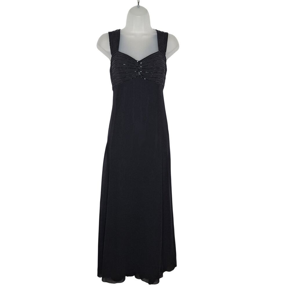 Vintage Y2K Beaded Babydoll Midi Dress Lace 4 Silk Coquette Goth Whimsygoth
